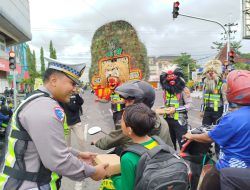 Reyog Turun ke Jalan, Satlantas Gaet Pelajar Tekan Laka Lantas